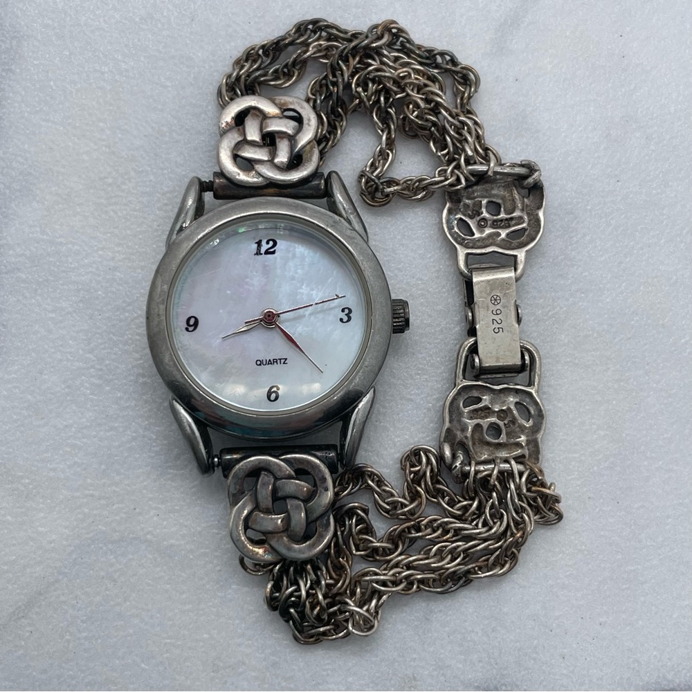 Shube Dakota West 925 Watch Band with Mother of Pearl Miyota Face